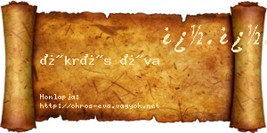 Ökrös Éva névjegykártya